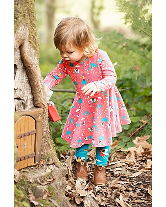 Frugi Sofia Skater Dress - Pink Piskie Magic Dresses_