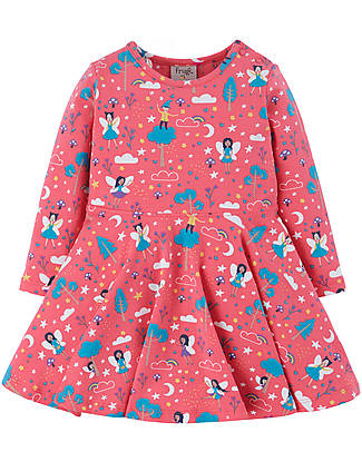 Frugi Sofia Skater Dress - Pink Piskie Magic Dresses_