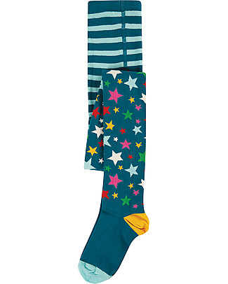 Frugi Soft and Cosy Norah Tights - Rainbow Stars - Organic Cotton Tights