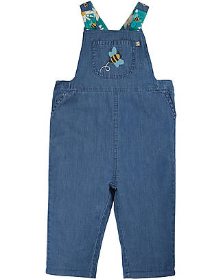 Frugi Sonny Reversible Dungaree - Camper Nice Daisy/Bee - Organic Cotton Dungarees