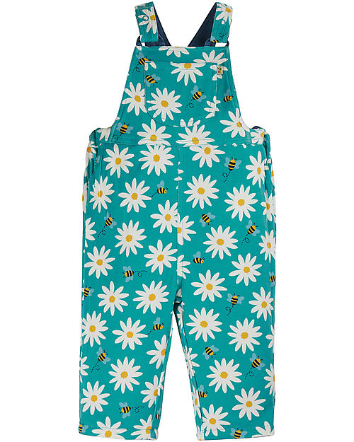 Frugi Sonny Reversible Dungaree - Camper Nice Daisy/Bee - Organic Cotton Dungarees