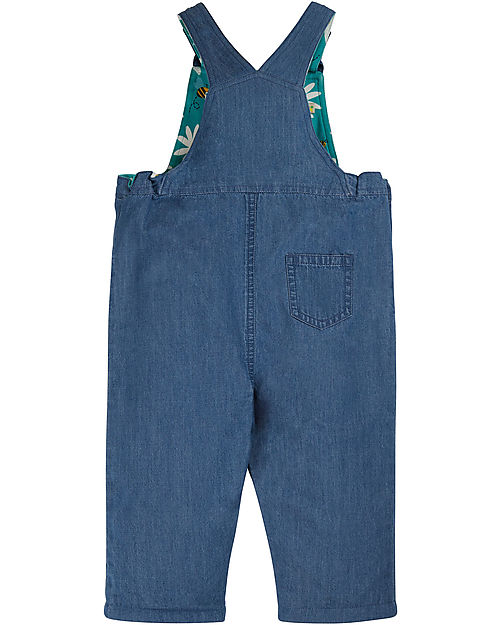 Frugi Sonny Reversible Dungaree - Camper Nice Daisy/Bee - Organic Cotton Dungarees
