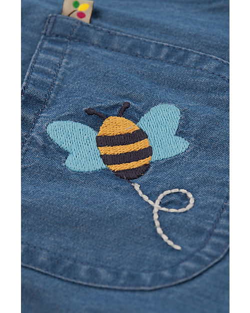 Frugi Sonny Reversible Dungaree - Camper Nice Daisy/Bee - Organic Cotton Dungarees