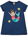 Frugi Sophie Applique Top, Marine Blue/Mermaid - 100% organic cotton T-shirts