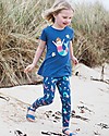 Frugi Sophie Applique Top, Marine Blue/Mermaid - 100% organic cotton T-shirts