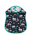 Frugi Spick and Span Bib - Indigo Rainbow Walks - Recycled Fabric Bandana Bibs