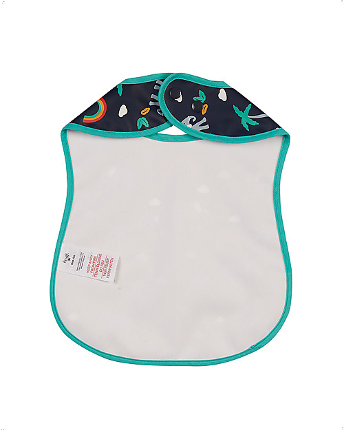 Frugi Spick and Span Bib - Indigo Rainbow Walks - Recycled Fabric Bandana Bibs