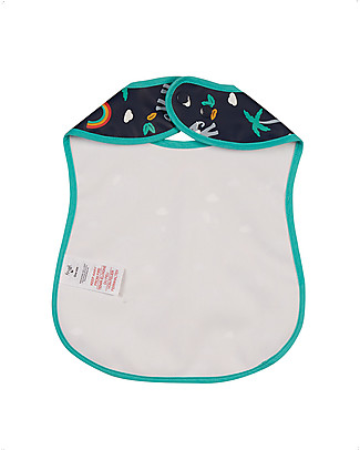 Frugi Spick and Span Bib - Indigo Rainbow Walks - Recycled Fabric Bandana Bibs
