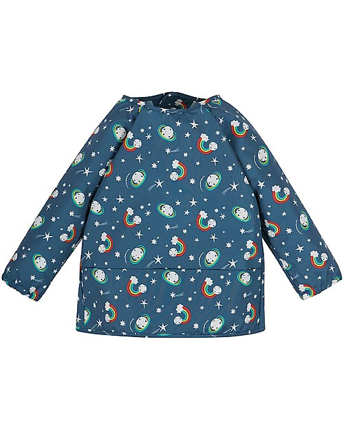 Frugi Splashing Sleeved Bib - Stars - Recycled Material! Burpy Bibs