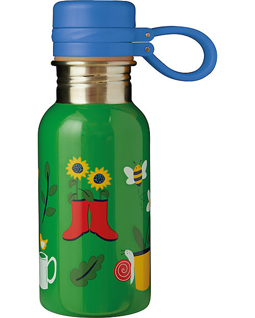 Frugi Splish Splash Steel Bottle - Garden - 400 ml - The National Trust Collaboration! Thermos Bottles