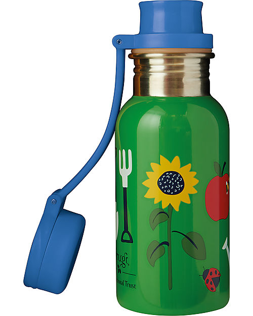 Frugi Splish Splash Steel Bottle - Garden - 400 ml - The National Trust Collaboration! Thermos Bottles