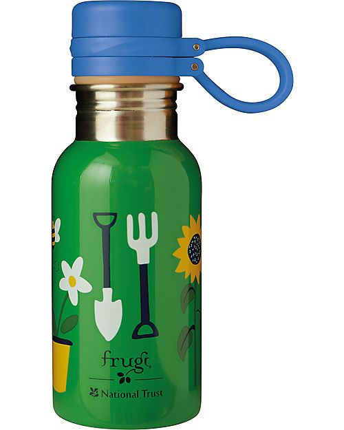 Frugi Splish Splash Steel Bottle - Garden - 400 ml - The National Trust Collaboration! Thermos Bottles