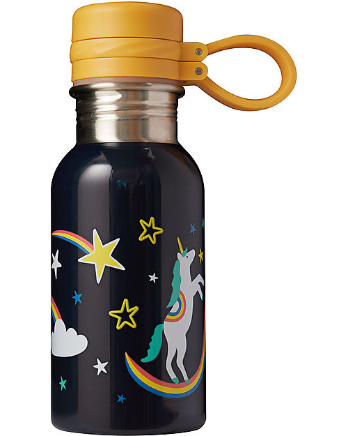Frugi Splish Splash Steel Bottle - Indigo/Unicorn - 400 ml Thermos Bottles
