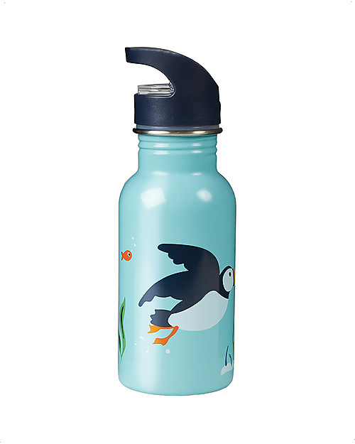 Frugi Splish Splash Steel Bottle - Puffin - 400 ml Thermos Bottles
