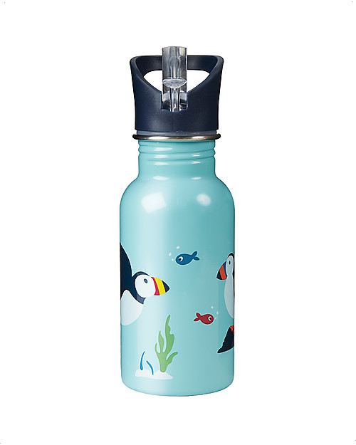 Frugi Splish Splash Steel Bottle - Puffin - 400 ml Thermos Bottles