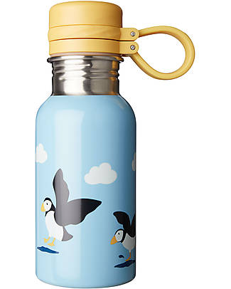 Frugi Splish Splash Steel Bottle - Puffin Puddles Thermos Bottles