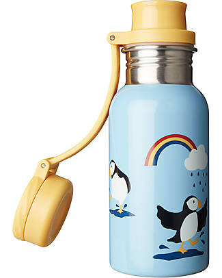 Frugi Splish Splash Steel Bottle - Puffin Puddles Thermos Bottles