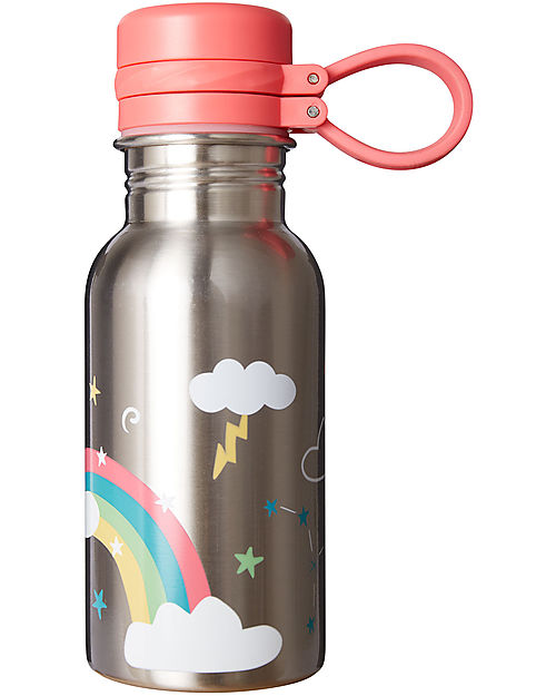 Frugi Splish Splash Steel Bottle - Rainbow Clouds Thermos Bottles