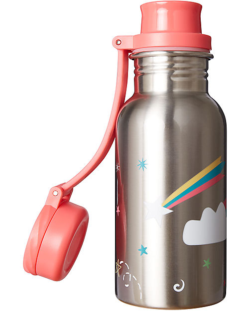 Frugi Splish Splash Steel Bottle - Rainbow Clouds Thermos Bottles