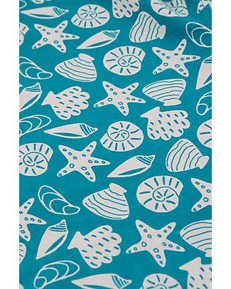 Frugi Spring Skater Dress - Blue/Seashellsl - GOTS Organic Cotton Jersey Dresses_