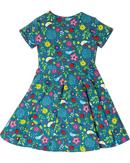 Frugi Spring Skater Dress - Garden Friends (4-7 anni) - Elasticated organic cotton Dresses_