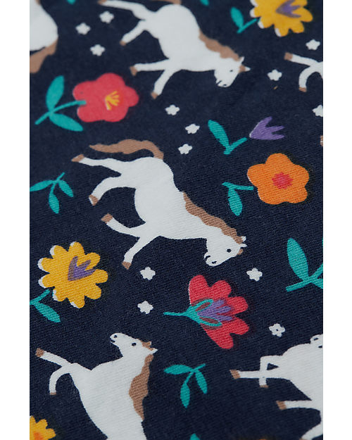 Frugi Spring Skater Dress - Indigo - Wild Horses - Organic Cotton Dresses_