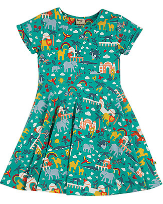 Frugi Spring Skater Dress - Jewel India - Organic Cotton Dresses