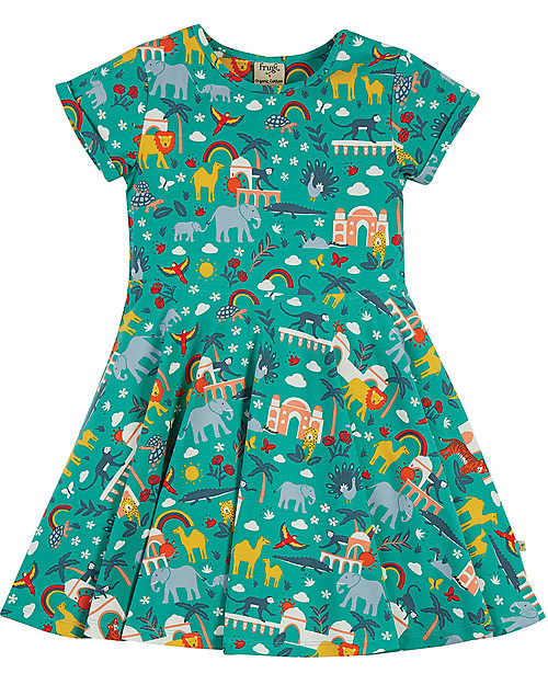 Frugi Spring Skater Dress - Jewel India - Organic Cotton Dresses_