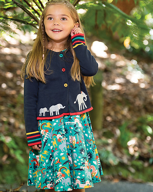 Frugi Spring Skater Dress - Jewel India - Organic Cotton Dresses_