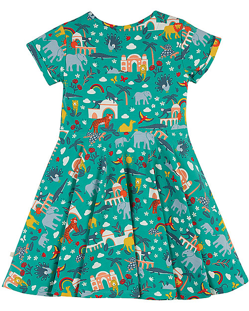 Frugi Spring Skater Dress - Jewel India - Organic Cotton Dresses_