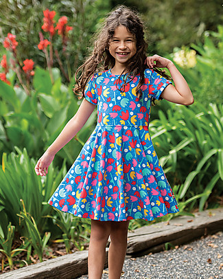 Frugi Spring Skater Dress - Lotus Bloom - Organic Cotton Dresses