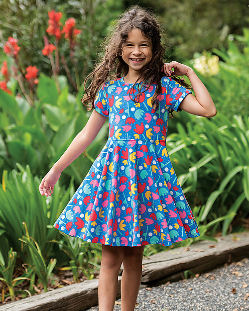 Frugi Spring Skater Dress - Lotus Bloom - Organic Cotton Dresses_