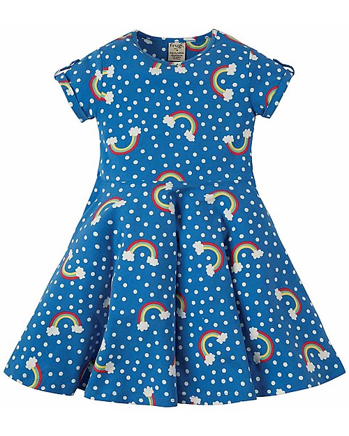 Frugi Spring Skater Dress, Over the Rainbow - Elasticated organic cotton Dresses_