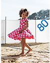 Frugi Spring Skater Dress, Raspberry Starfish - Elasticated organic cotton Dresses_