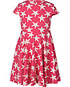 Frugi Spring Skater Dress, Raspberry Starfish - Elasticated organic cotton Dresses_