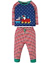Frugi Stargaze Pyjamas, Twilight Sky/Train - 100% organic cotton Pyjamas