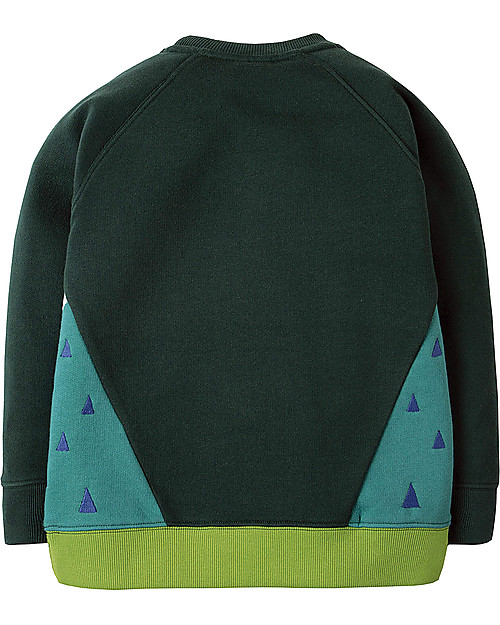 Frugi Summit Sweatshirt, Fir Tree/Dino - 100% organic cotton Jumpers