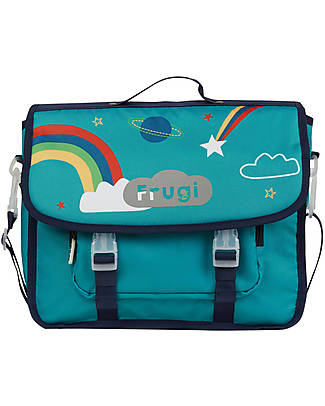 Frugi Super Satchel Backpack - Pacific Aqua/Rainbow Kindergarten Backpacks