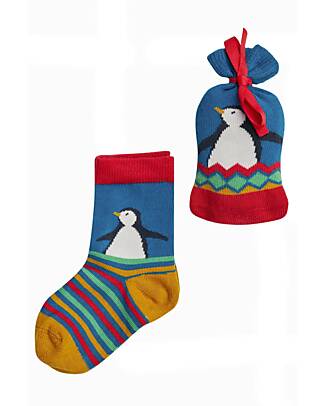 Frugi Super Socks in a Bag - Deep Sea/Penguin Socks