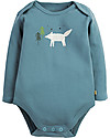 Frugi Super Special 3-Pack Bodysuits, Wolf - 100% organic cotton Long Sleeves Bodies