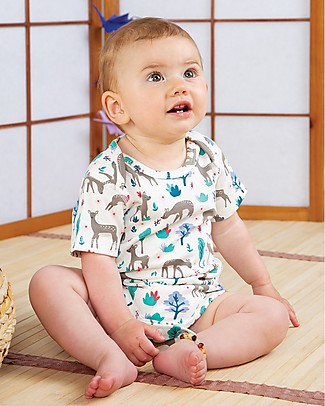 Frugi Super Special 3-Pack Short Sleeves Bodysuits - Deer - Organic cotton Short Sleeves Bodies