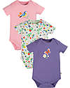 Frugi Super Special 3-Pack Short Sleeves Bodysuits - Hedgerow - 100% GOTS Organic Cotton Interlock Short Sleeves Bodies