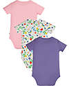 Frugi Super Special 3-Pack Short Sleeves Bodysuits - Hedgerow - 100% GOTS Organic Cotton Interlock Short Sleeves Bodies