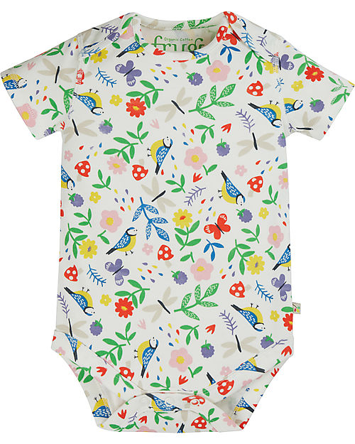Frugi Super Special 3-Pack Short Sleeves Bodysuits - Hedgerow - 100% GOTS Organic Cotton Interlock Short Sleeves Bodies