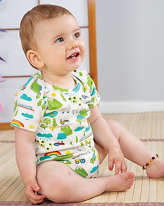 Frugi Super Special 3-Pack Short Sleeves Bodysuits - Rainbow - Organic cotton Short Sleeves Bodies