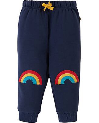 Frugi Switch Character Crawlers - Indigo and Rainbow - Chase the Rainbow - 100% Organic Cotton Trousers