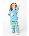 Frugi Switch Snuggle Crawlers with Echinacea - Light Blue - Organic Cotton Trousers