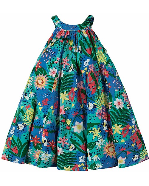 Frugi Tabitha Trapeze Dress - Hothouse Floral - 100% Cotton Dresses_