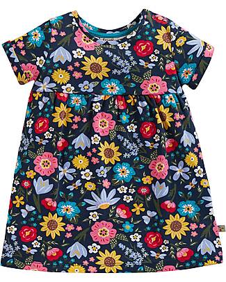 Frugi Tallie Dress - Indigo - Pollinators - 100% Organic Cotton Dresses_