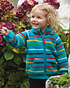 Frugi Ted Fleece Zip Up - Rainbow Stripes - Eco-friendly and Super Soft! Jackets